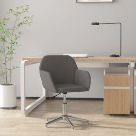 Swivel Office Chair Light Gray Fabric